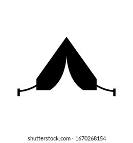 Tent icon, logo isolated on white background
