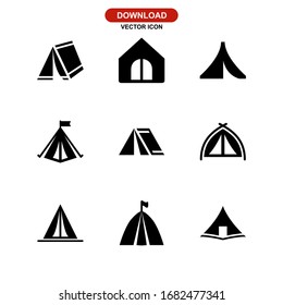 tent icon or logo isolated sign symbol vector illustration - Collection of high quality black style vector icons
