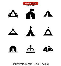 tent icon or logo isolated sign symbol vector illustration - Collection of high quality black style vector icons
