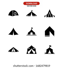 tent icon or logo isolated sign symbol vector illustration - Collection of high quality black style vector icons
