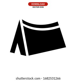 tent icon or logo isolated sign symbol vector illustration - high quality black style vector icons
