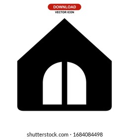 tent icon or logo isolated sign symbol vector illustration - high quality black style vector icons
