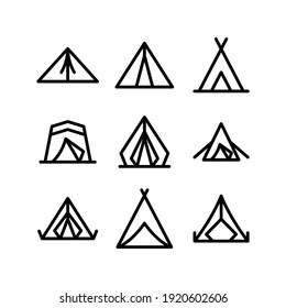 tent icon or logo isolated sign symbol vector illustration - Collection of high quality black style vector icons
