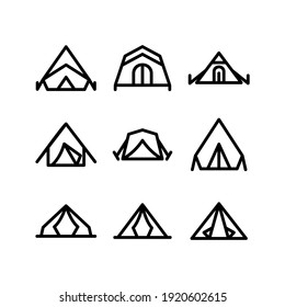 tent icon or logo isolated sign symbol vector illustration - Collection of high quality black style vector icons
