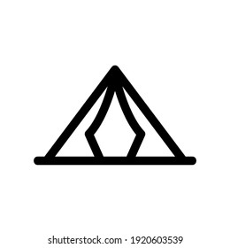 tent icon or logo isolated sign symbol vector illustration - high quality black style vector icons
