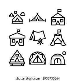 tent icon or logo isolated sign symbol vector illustration - Collection of high quality black style vector icons
