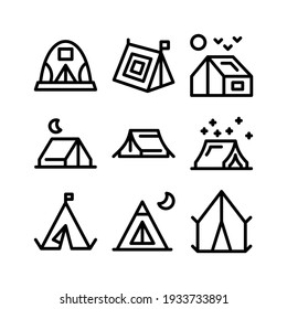 tent icon or logo isolated sign symbol vector illustration - Collection of high quality black style vector icons
