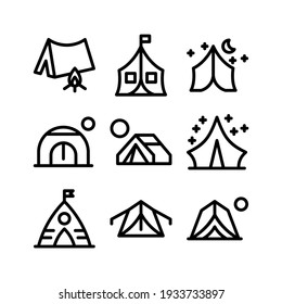 tent icon or logo isolated sign symbol vector illustration - Collection of high quality black style vector icons
