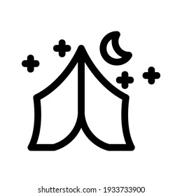 tent icon or logo isolated sign symbol vector illustration - high quality black style vector icons
