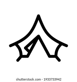 tent icon or logo isolated sign symbol vector illustration - high quality black style vector icons
