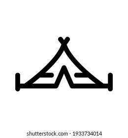 tent icon or logo isolated sign symbol vector illustration - high quality black style vector icons
