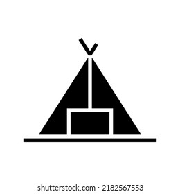 tent icon or logo isolated sign symbol vector illustration - high quality black style vector icons
