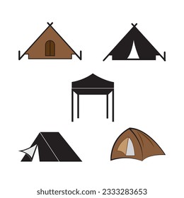 tent icon logo vector design template