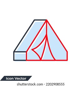 tent icon logo vector illustration. tent symbol template for graphic and web design collection