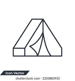 Zelt-Symbol Logo, Vektorgrafik. Zeltsymbolvorlage für Grafik- und Webdesign-Kollektion