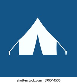 Tent icon a long shadow