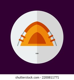 Tent icon. Modern icon element illustration. Flat color icon. Futuristic icon for web, computer, technology. Vector eps 10