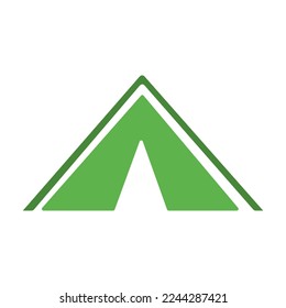 tent icon on a white background, vector illustration
