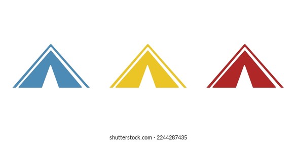 tent icon on a white background, vector illustration