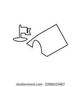 tent icon on a white background, vector illustration