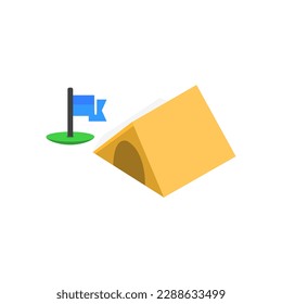 tent icon on a white background, vector illustration