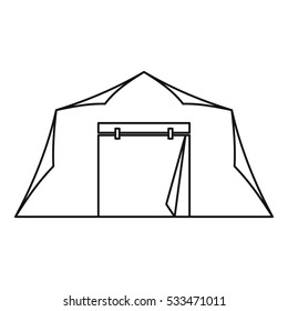 Tent Icon. Outline Illustration Of Tent Vector Icon For Web