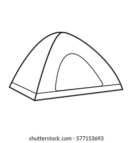 tent icon in outline style