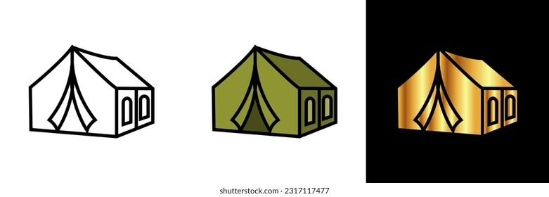 Tent Icon, an icon representing a tent, symbolizing camping, outdoor adventure, and shelter in the wilderness.