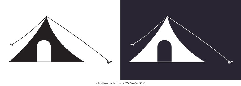 the tent icon set vector