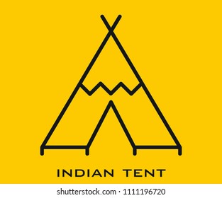 Tent icon signs