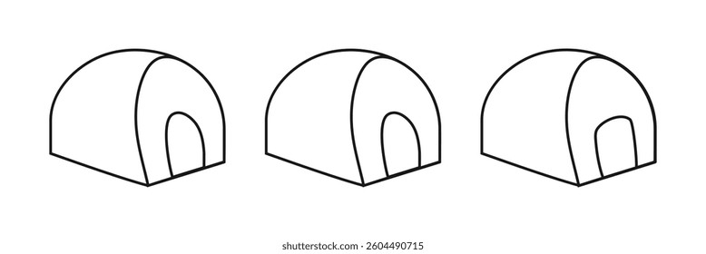 Tent icon simple design, vector camping event travel.