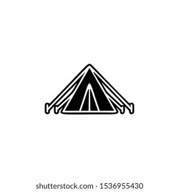 Tent icon. Simple glyph, flat vector of adventure icons for ui and ux, website or mobile application