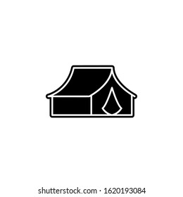 tent icon. Simple glyph, flat vector of camping icons for ui and ux, website or mobile application