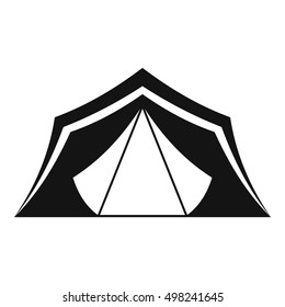 Tent icon. Simple illustration of tent vector icon for web