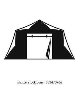 Tent icon. Simple illustration of tent vector icon for web