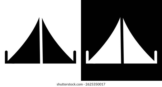 Tent icon simple line vector. Symbol, logo.