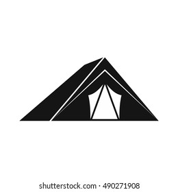 Tent icon in simple style on a white background vector illustration
