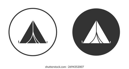 Tent icon. Simple vector illustration. Silhouette Icon Set.