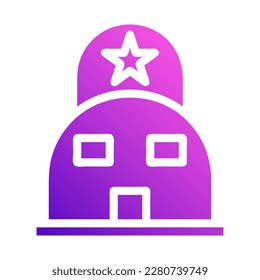 tent icon solid style gradient purple pink colour military illustration vector army element and symbol perfect. Icon sign from modern collection for web.