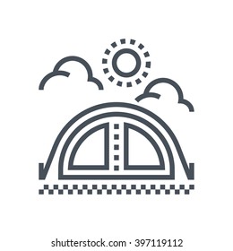 Tent icon suitable for info graphics, websites and print media and  interfaces. Line vector icon.