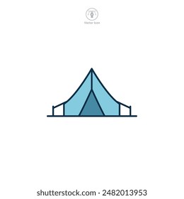 Tent Icon symbol vector illustration isolated on white background