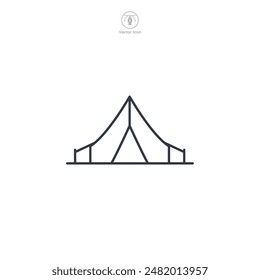 Tent Icon symbol vector illustration isolated on white background