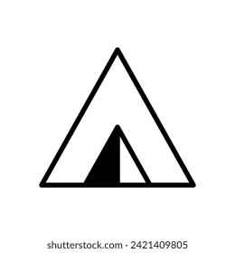 tent icon symbol vector template