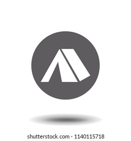The tent icon. Travel symbol. Flat Vector illustration
