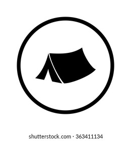 Tent icon. Travel symbol. Flat Vector illustration