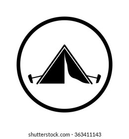 Tent icon. Travel symbol. Flat Vector illustration