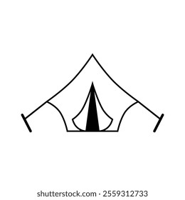 Tent icon vector. Camping illustration sign. Hike symbol or logo.