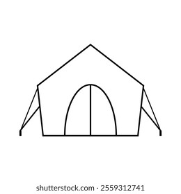 Tent icon vector. Camping illustration sign. Hike symbol or logo.