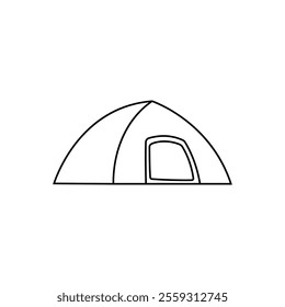 Tent icon vector. Camping illustration sign. Hike symbol or logo.