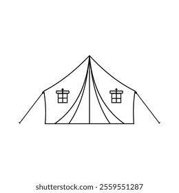 Tent icon vector. Camping illustration sign. Hike symbol or logo.